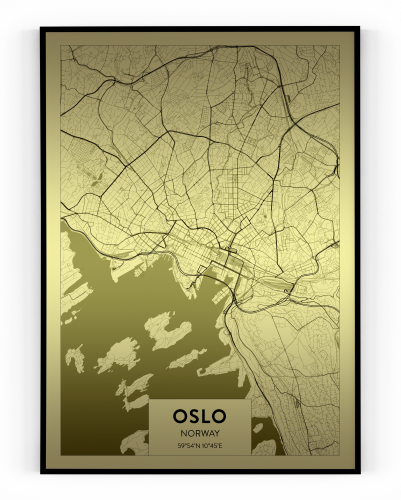 Plakát / Obraz Mapa Oslo