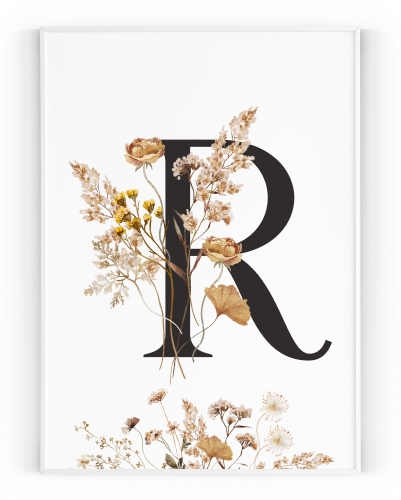 Plakát / Obraz Font květiny