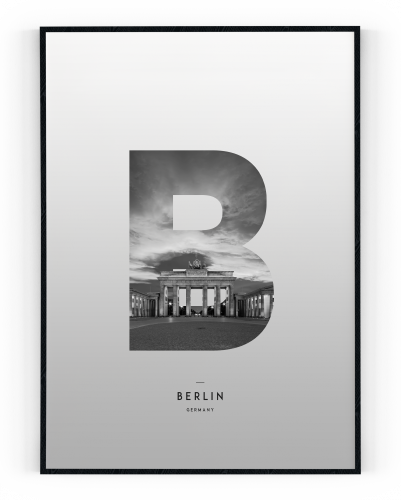 Plakát / Obraz Berlin - Rozměr: 30 x 40 cm, Materiál: Pololesklý saténový papír
