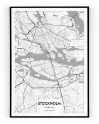 Plakát / Obraz Mapa Stockholm