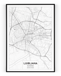 Plakát / Obraz Mapa Ljubljana