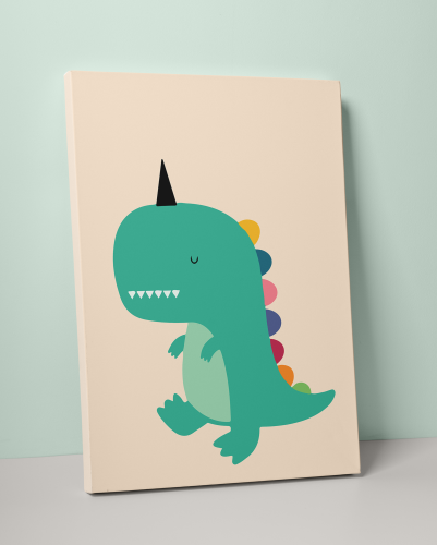 Plakát / Obraz Dinosaurus - Rozměr: A4 - 21 x 29,7 cm, Materiál: Tiskové plátno