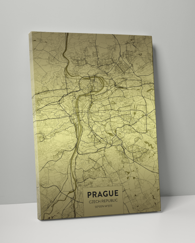 Plakát / Obraz Mapa Praha