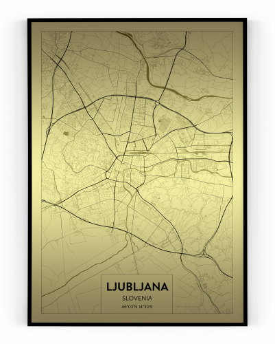 Plakát / Obraz Mapa Ljubljana