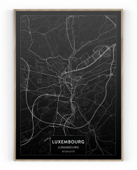 Plakát / Obraz Mapa Luxembourg
