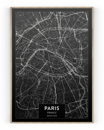 Plakát / Obraz Mapa Paris