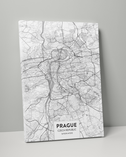 Plakát / Obraz Mapa Praha