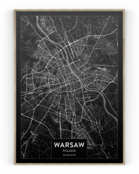 Plakát / Obraz Mapa Warsaw