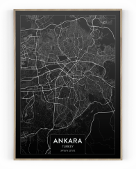 Plakát / Obraz Mapa Ankara