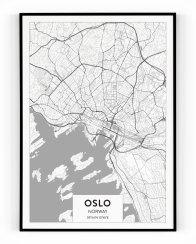 Plakát / Obraz Mapa Oslo