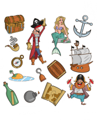 Set samolepek Piráti