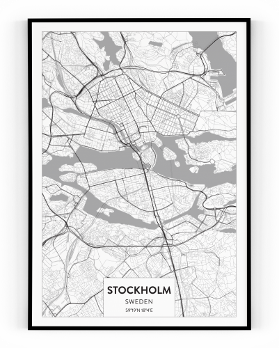 Plakát / Obraz Mapa Stockholm