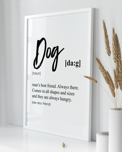Plakát / Obraz Dog - Rozměr: 50 x 70 cm, Materiál: Pololesklý saténový papír