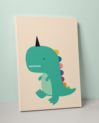 Plakát / Obraz Dinosaurus - Velikost: 61 x 91,5 cm, Materiál: Tiskové plátno