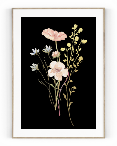 Plakát / Obraz Flowers - Velikost: 61 x 91,5 cm, Materiál: Pololesklý saténový papír 210 g/m²