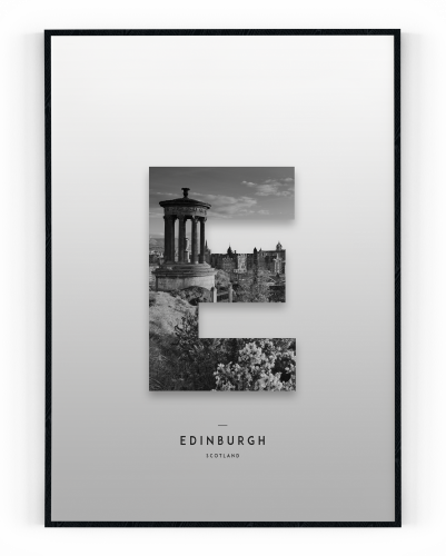 Plakát / Obraz Edinburgh - Velikost: 40 x 50 cm, Materiál: Samolepící plátno