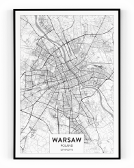Plakát / Obraz Mapa Warsaw