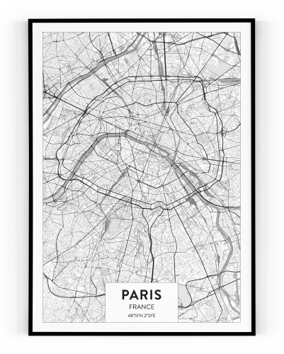 Plakát / Obraz Mapa Paris