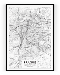 Plakát / Obraz Mapa Praha