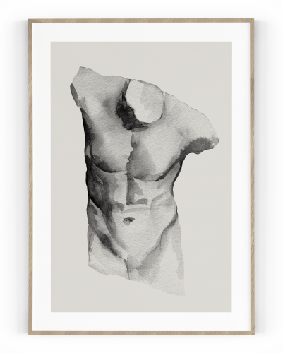Plakát / Obraz Body - Velikost: 40 x 50 cm, Materiál: Napnuté plátno na dřevěném rámu, Bílý okraj: Bez okraje