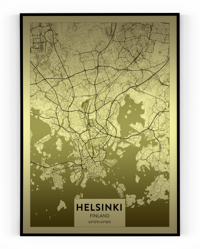 Plakát / Obraz Mapa Helsinki