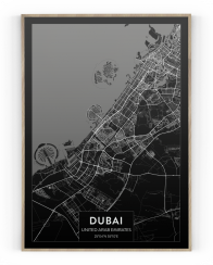 Plakát / Obraz Mapa Dubai