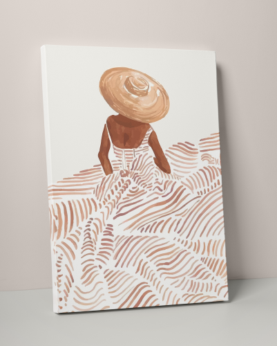 Plakát / Obraz Dáma - Rozměr: 50 x 70 cm, Materiál: Napnuté plátno na dřevěném rámu