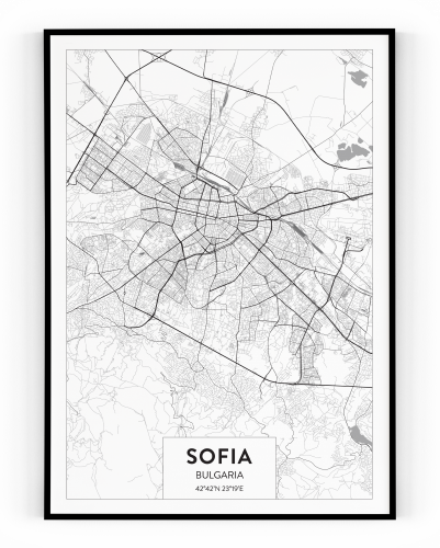 Plakát / Obraz Mapa Sofia