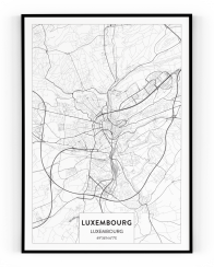 Plakát / Obraz Mapa Luxembourg