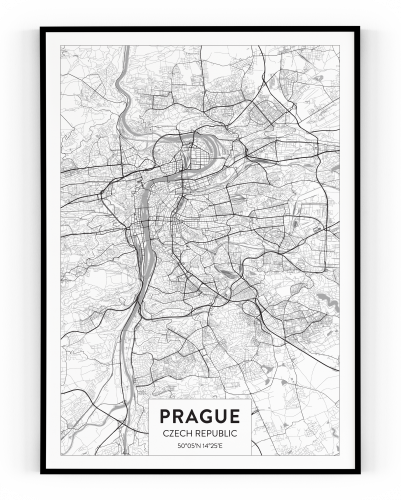 Plakát / Obraz Mapa Praha
