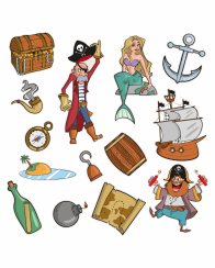 Set samolepek Piráti
