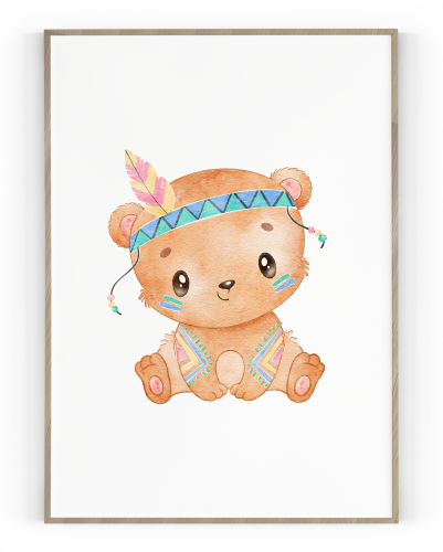 Plakát / Obraz Boho - Rozměr: 30 x 40 cm, Materiál: Napnuté plátno na dřevěném rámu