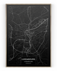 Plakát / Obraz Mapa Luxembourg