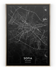 Plakát / Obraz Mapa Sofia