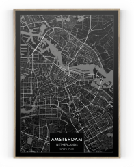 Plakát / Obraz Mapa Amsterdam