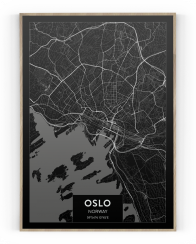 Plakát / Obraz Mapa Oslo
