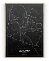 Plakát / Obraz Mapa Ljubljana