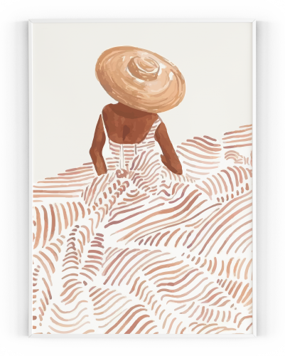 Plakát / Obraz Dáma - Rozměr: 50 x 70 cm, Materiál: Napnuté plátno na dřevěném rámu