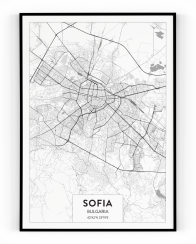 Plakát / Obraz Mapa Sofia