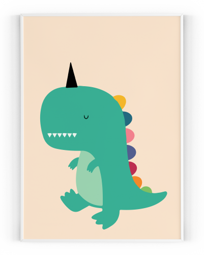 Plakát / Obraz Dinosaurus - Rozměr: A4 - 21 x 29,7 cm, Materiál: Tiskové plátno