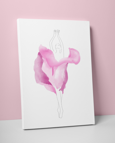 Plakát / Obraz Baletka - Rozměr: 40 x 50 cm, Materiál: Napnuté plátno na dřevěném rámu