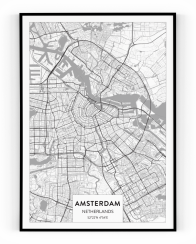 Plakát / Obraz Mapa Amsterdam