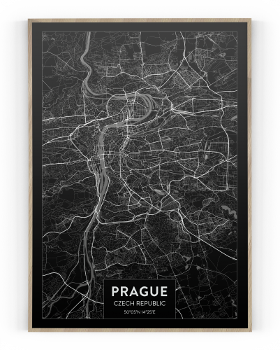 Plakát / Obraz Mapa Praha