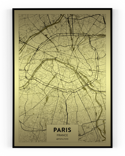 Plakát / Obraz Mapa Paris